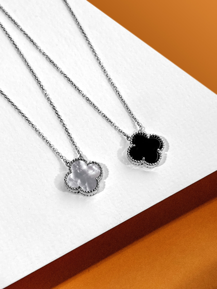 Naszyjnik z onyksu Srebro 925° (rod) klk2o/1024