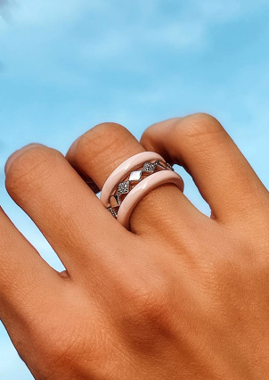 Каблучка Кераміка фіаніт срібло 925°/ ювелірна кераміка 1629р008