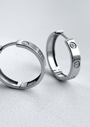 Сережки фіаніт Срібло 925° (родій) 2624531