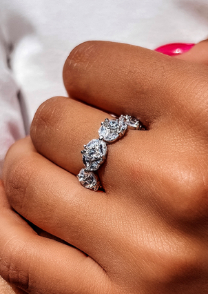 Pierścionek z szafirem Srebro 925° (rod) GZR18P6