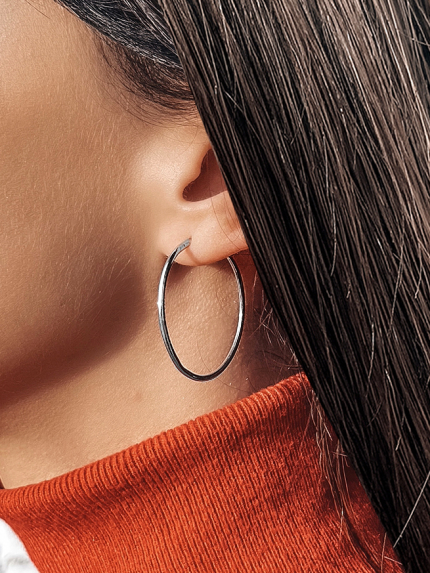 Kolczyki bez wkładek Srebro 925° (rod) 1-5005.0.2