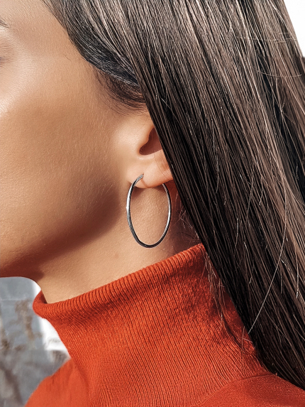 Kolczyki bez wkładek Srebro 925° (rod) 1-5005.0.2