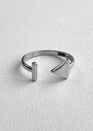 Каблучка без вставок Срібло 925° (родій) 81688