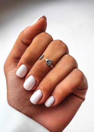 Каблучка без вставок Срібло 925° (родій) 81688