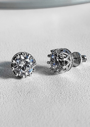 Сережки фіаніт Срібло 925° (родій) 956861