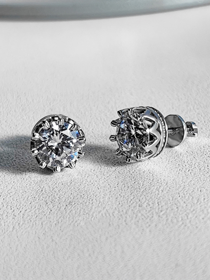 Сережки фіаніт Срібло 925° (родій) 956861