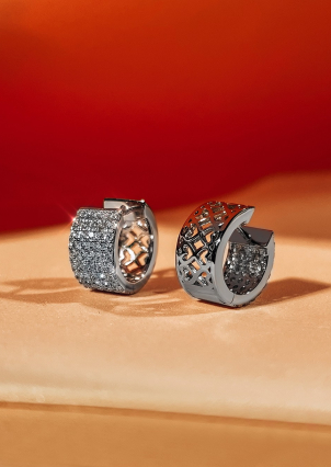 Сережки фіаніт Срібло 925° (родій) с2ф/206