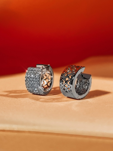 Cyanite earrings Silver 925° (rhodium) s2f/206