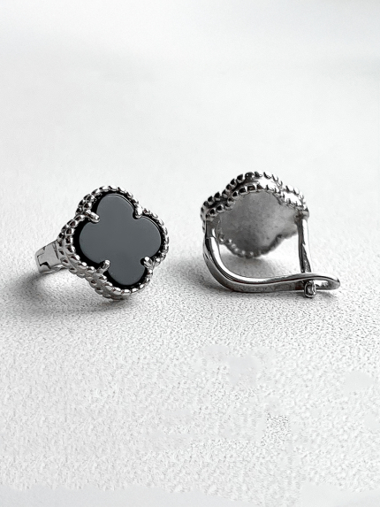 Сережки онікс Срібло 925° (родій) ск2о/1024