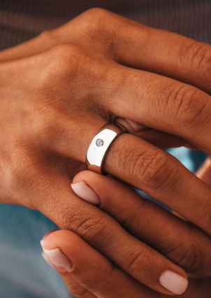 Каблучка фіаніт Срібло 925° (родій) 4621856