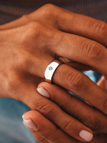 Каблучка фіаніт Срібло 925° (родій) 4621856