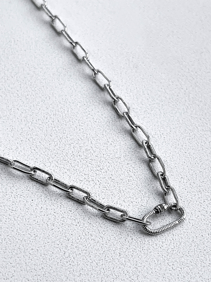 Necklace without inserts Silver 925° (rhodium) zc50p18