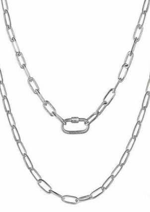 Кольє без вставок Срібло 925° (родій) zc50p18