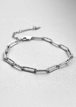 Браслет без вставок Срібло 925° (родій) sb120p