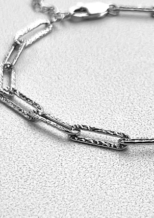 Браслет без вставок Срібло 925° (родій) sb120p