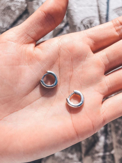 Kolczyki bez wkładek Srebro 925° (rod) 20114