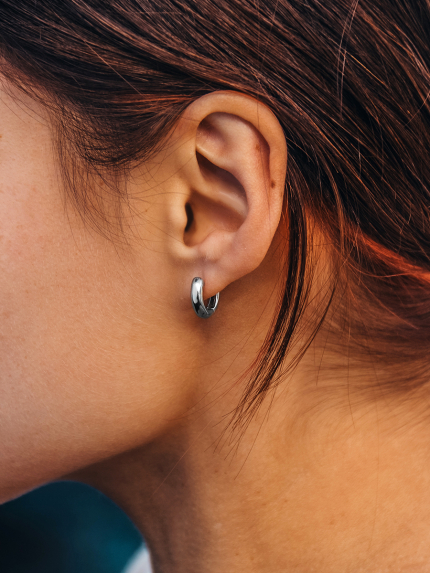 Kolczyki bez wkładek Srebro 925° (rod) 20114