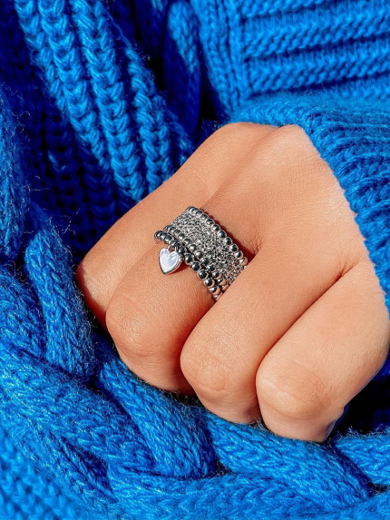 Ring without inserts Silver 925° (rhodium) 001064