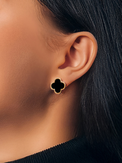 Enamel earrings Silver 925° gold 375° 000477