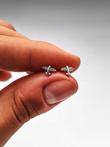 Сережки фіаніт Срібло 925° (родій) 956938