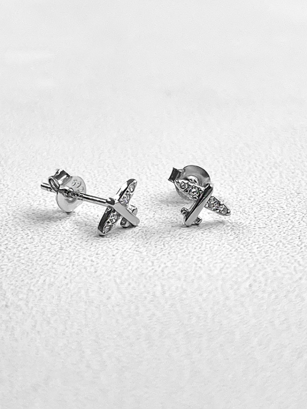 Сережки фіаніт Срібло 925° (родій) 956938