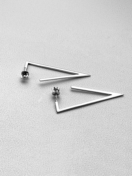 Earrings without inserts Silver 925° (rhodium) 82840