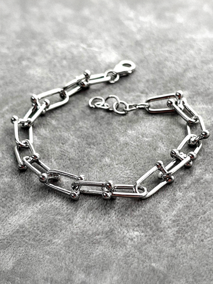 Браслет без вставок Срібло 925° (родій) 150037