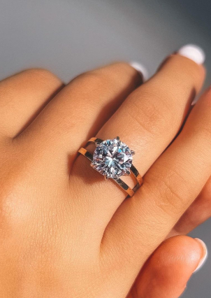 Каблучка фіаніт Срібло 925° золото 375° 001к