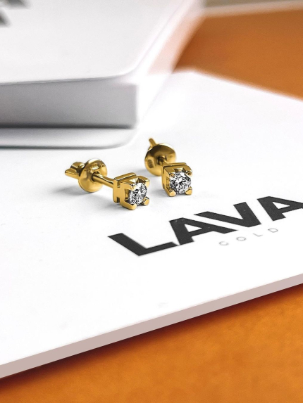 Сережки фіаніт Золото 585° 72134