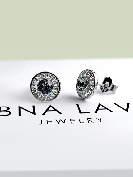 Сережки Swarovski​ Zirconia Срібло 925° (родій) swe03p