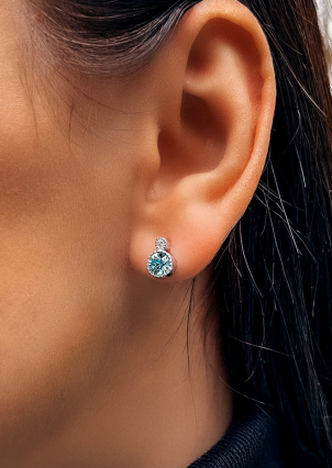 Сережки Swarovski​ Zirconia Срібло 925° (родій) swe06b