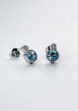 Сережки Swarovski​ Zirconia Срібло 925° (родій) swe06b