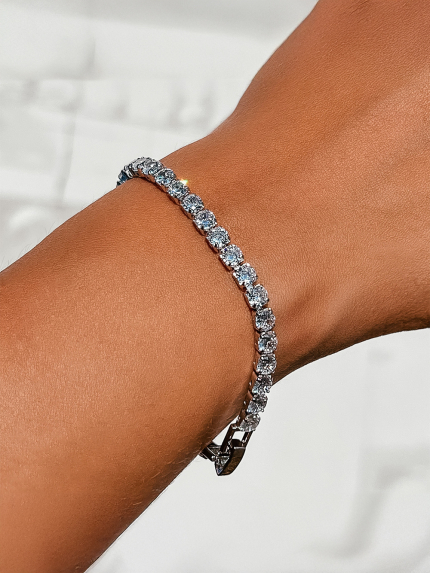 Fianite bracelet (AAAA) Silver 925° (rhodium) sb93184