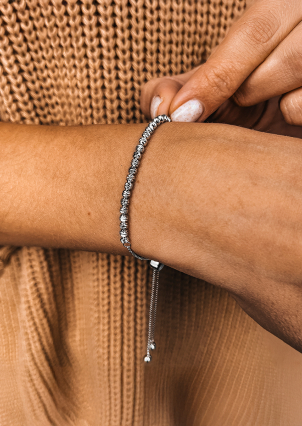 Браслет без вставок Срібло 925° (родій) sb125p3