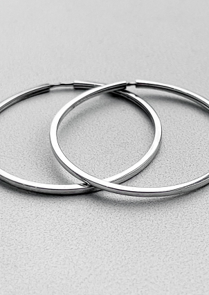 Сережки без вставок Срібло 925° (родій) 1-5133.0.2