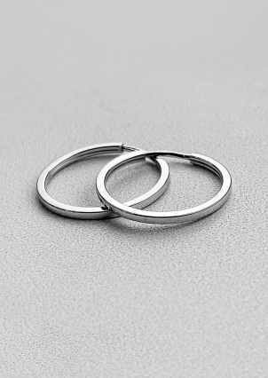 Сережки без вставок Срібло 925° (родій) 1-5131.0.2