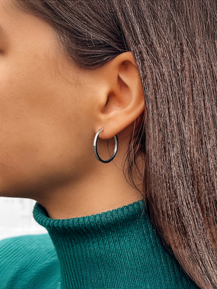 Kolczyki bez wkładek Srebro 925° (rod) 1-5131.0.2