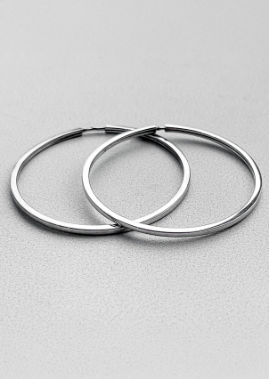 Сережки без вставок Срібло 925° (родій) 1-5134.0.2