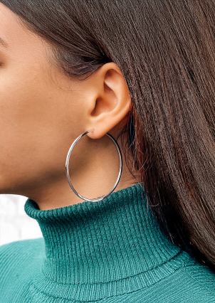 Сережки без вставок Срібло 925° (родій) 1-5134.0.2