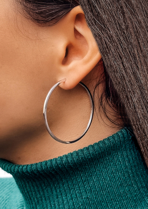 Сережки без вставок Срібло 925° (родій) 1-5132.0.9