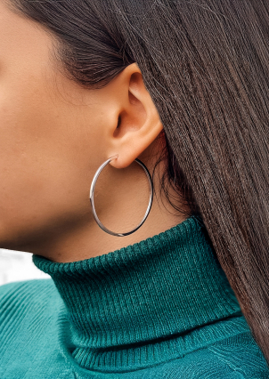 Сережки без вставок Срібло 925° (родій) 1-5132.0.9