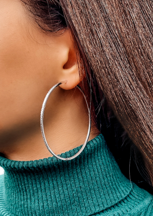 Сережки без вставок Срібло 925° (родій) 1-5135.0.9