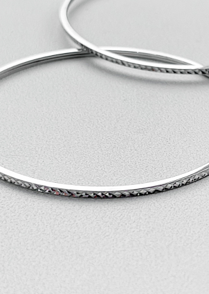 Сережки без вставок Срібло 925° (родій) 1-5135.0.9