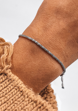 Браслет без вставок Срібло 925° (родій) sb111