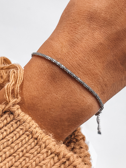 Bransoletka bez wkładek Srebro 925° (rod) sb111