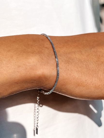 Bransoletka bez wkładek Srebro 925° (rod) sb111