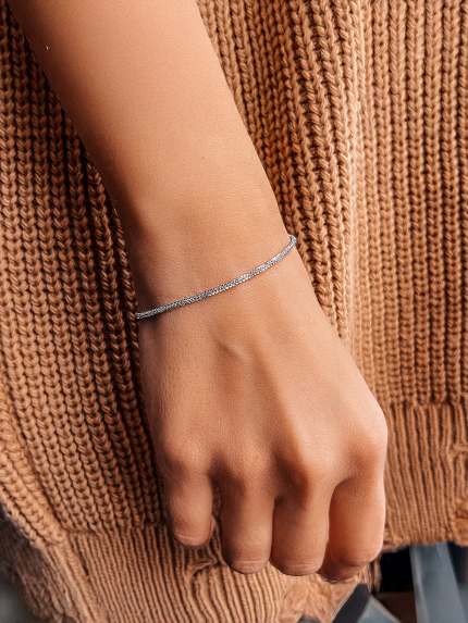 Bransoletka bez wkładek Srebro 925° (rod) sb111