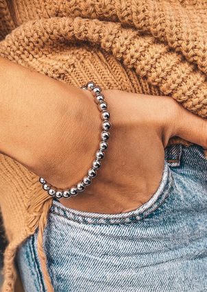 Браслет без вставок Срібло 925° (родій) sb103p75