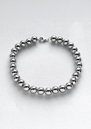 Браслет без вставок Срібло 925° (родій) sb103p75