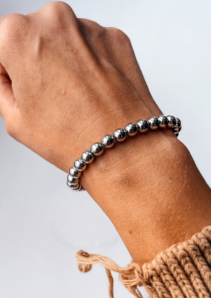 Браслет без вставок Срібло 925° (родій) sb103p75